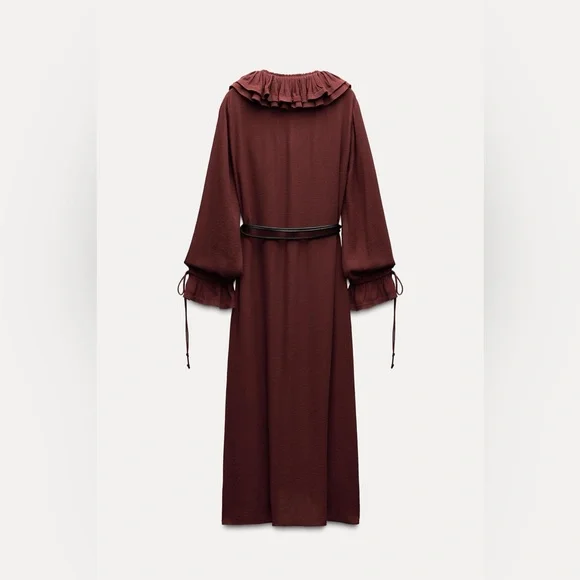 ZARA ~  Frill Midi Dress ZW Collection - Picture 11 of 11